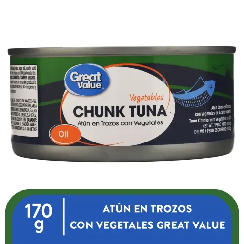 Atún En Trozos Con Vegetales Great Value - 170 g