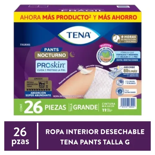 Tena Pants Nocturno Talla G 26 Unid Ea