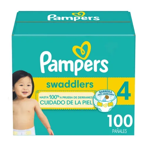 Pañales Pampers Swaddlers Etapa 4 Libre De Derrames - 100 Uds