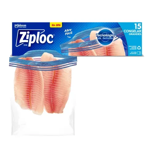 Bolsa Reutilizable Ziploc Para Congelar Grandes - 15 Uds