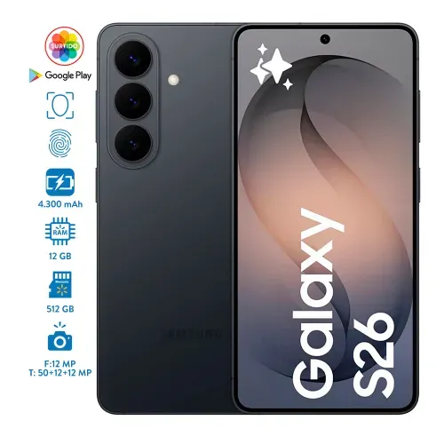 Celular Samsung Galaxy S26 12GB RAM y 512GB Almacenamiento, Colores Surtidos
