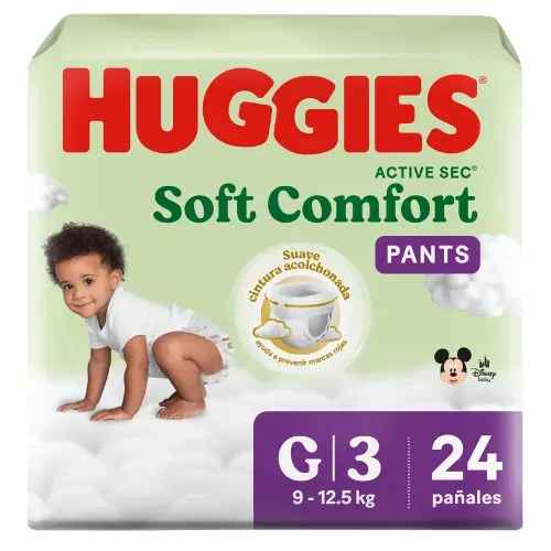 Pañales Huggies Soft Comfort Pants Etapa 3/G - 24 Unidades