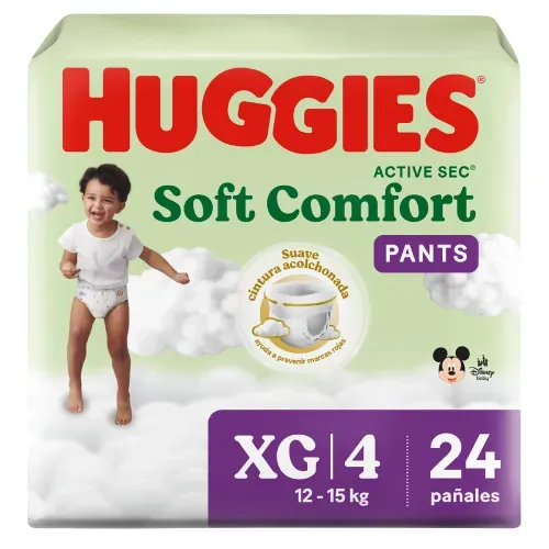 Pañales Huggies Soft Comfort Pants Etapa 4/XG - 24 Unidades