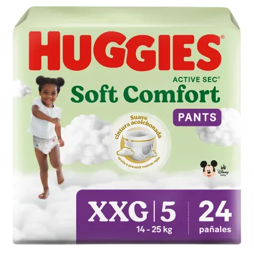 Pañales Huggies Soft Comfort Pants Etapa 5/XXG - 24 Unidades