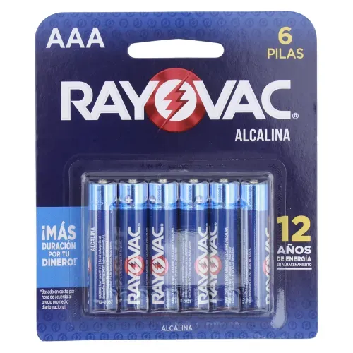 Batería Rayovac Alcalina AAA - 6 Unidades