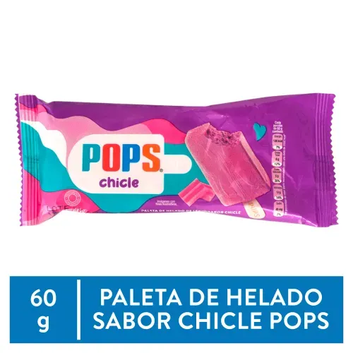 Paleta Pops sabor chicle - 60 Uds