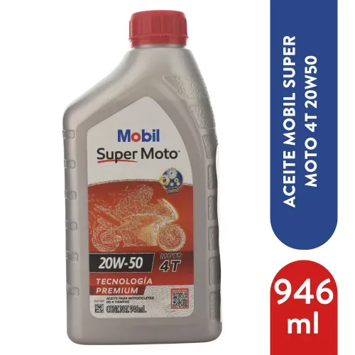 Aceite Mobil super moto 4t 20w50 - 1 L