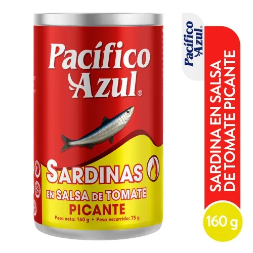 Sardina Pacífico Azul en salsa de tomate picante - 160 g