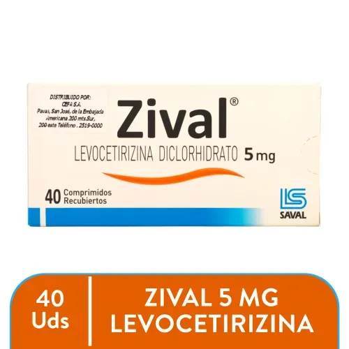 Zival Tab 5 mg Saval x 40 Unid Unidad