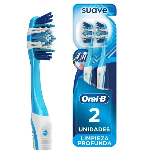 Cepillo de Dientes Suave Oral-B Advanced 5 Acciónes de Limpieza -2 Uds