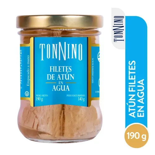 Atún Tonnino filetes en agua - 190 g