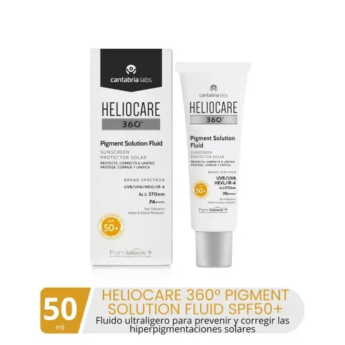 Fotoprotector solar Heliocare 360° fluido solución depigmentante SPF50 - 50 ml