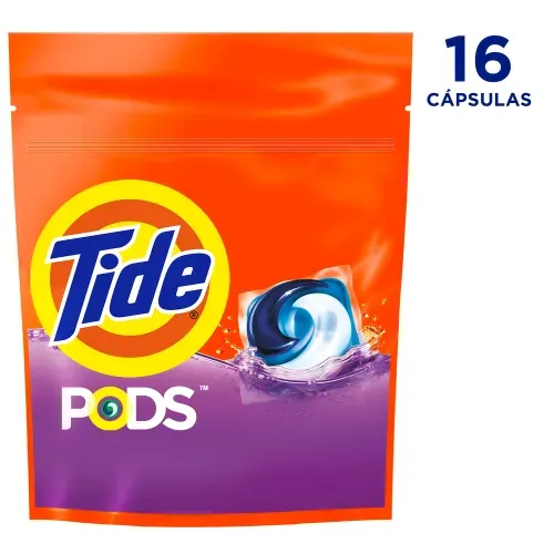 Detergente Ariel Pods en Cápsulas Poder 3 en 1 - 16 uds