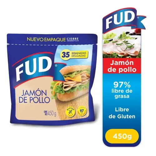 Jamón Fud de pollo ziploc - 450 g