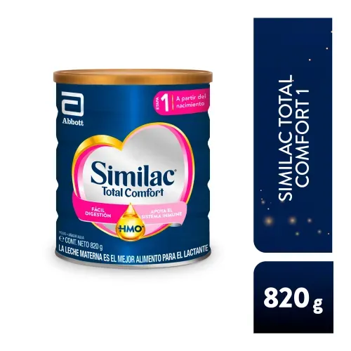 Fórmula infantil Similac Total Comfort parcialmente hidrolizada, nutrición completa,digestión más fácil y cómoda. - 820 g