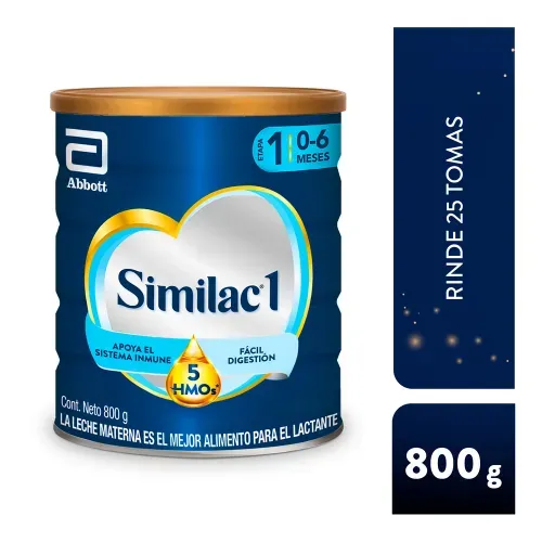 Fórmula Infantil Similac 1 Hmo 5 Apoya El Sistema Inmune - 800 g