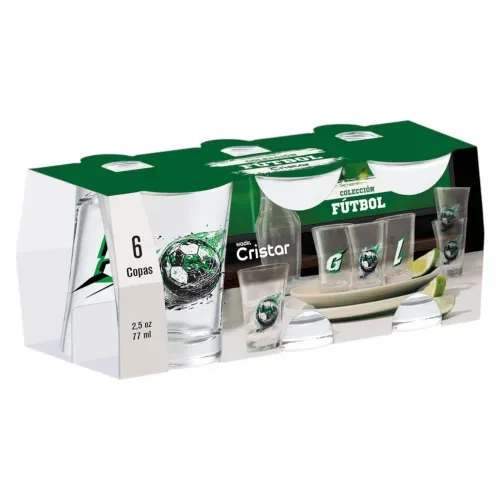 Copa Cristar Shot Sodera Colección de fútbol - 6 Uds
