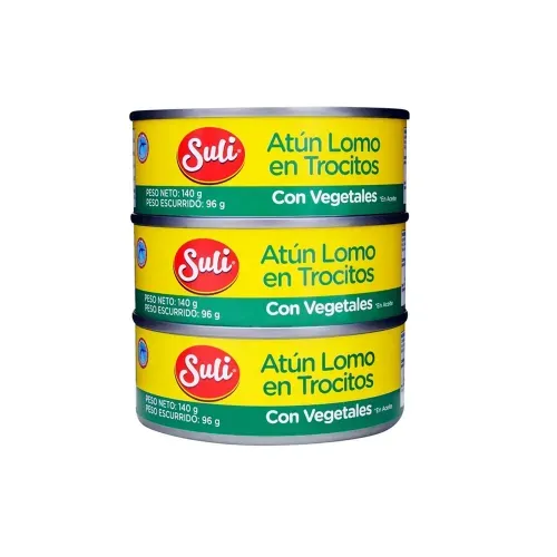 Atún Suli Trocitos Con Vegetales 3 Pack - 420 g