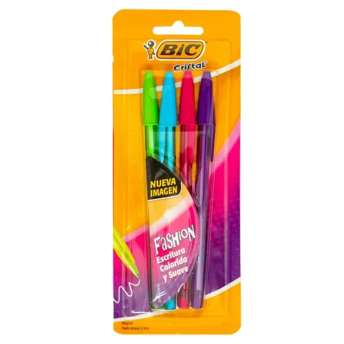 Bolígrafo Bic Colores Vivos Fashion Bl 4