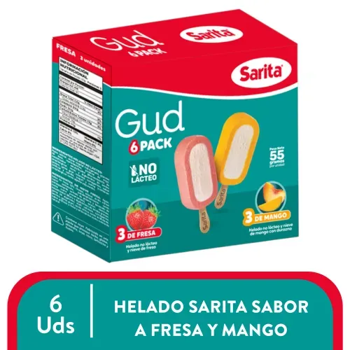 Sarita 6 Pack Gud Fresa Mango 354 Ea