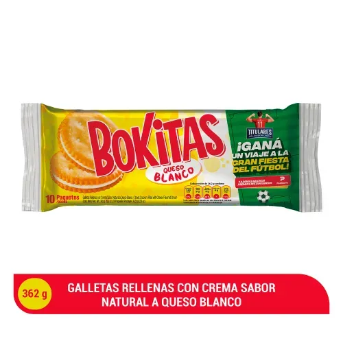 Galletas Bokitas Queso Blanco - 362 g