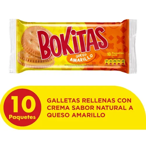 Galletas Pozuelo Bokitas Queso Amarillo - 362 g
