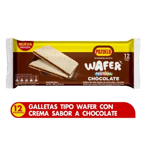 Galletas Pozuelo Festival Wafer Chocolate - 300 g