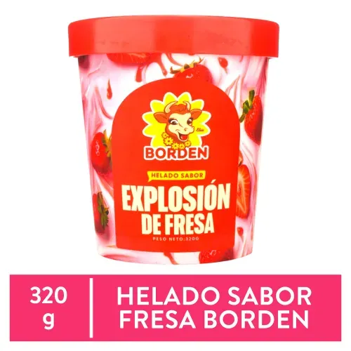 Helado Explos De Fresa Borden 320g