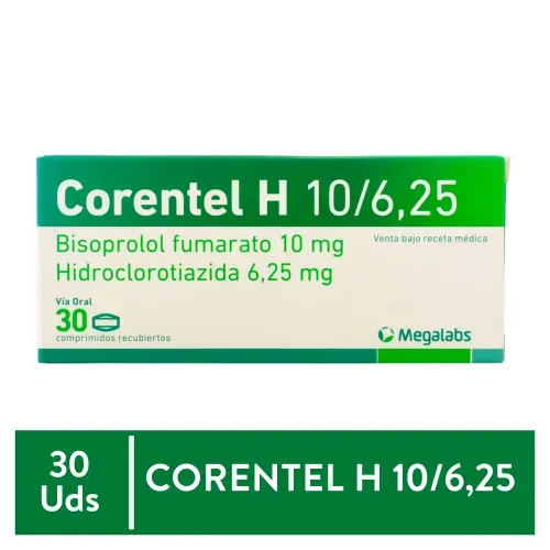 Corentel h 10/6.25mg 30 Comprimidos