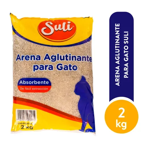 Arena Aglutinante Suli Para Gato - 2000 g