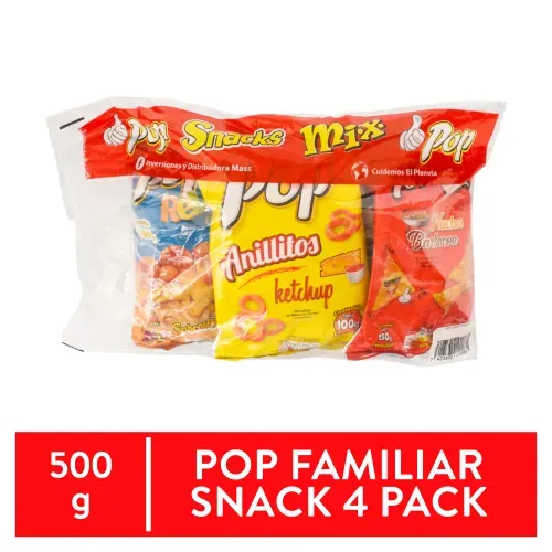 Pop 4 Pack Familiar Tortil Anillos 500gr