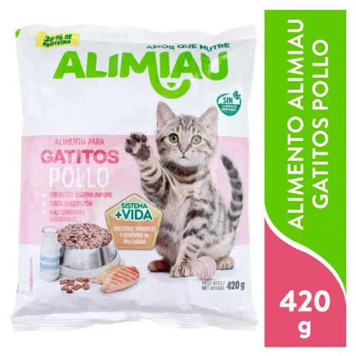 Alim Alimiau Gatitos Pollo 420 g
