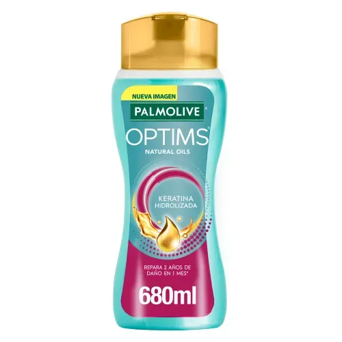 Shampoo 2 en 1 Palmolive Optims con Keratina Hidrolizada - 680 ml