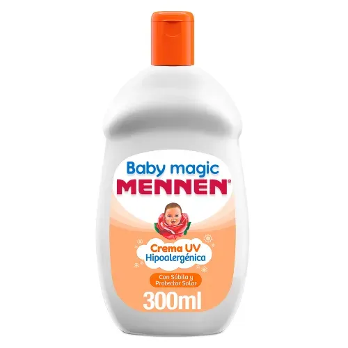 Crema para bebes Hipoalergénica Baby Magic Mennen con Sábila y Protector Solar - 300 ml