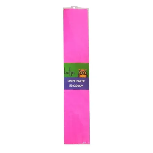 Papel Crepe Buho Rosado Blister 1