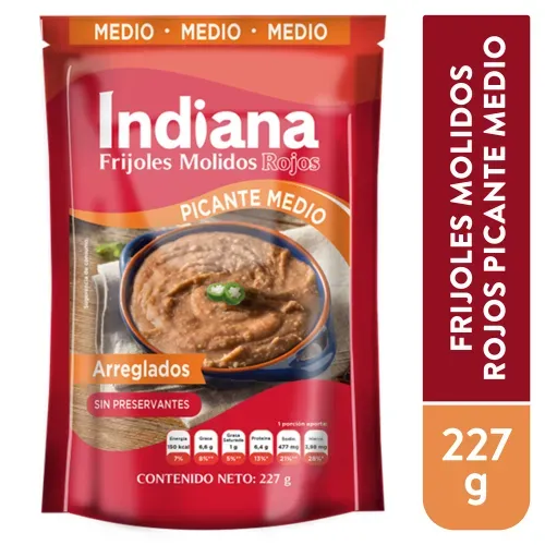 Frijol Molido Rojo Marca Indiana Picante - 227 g