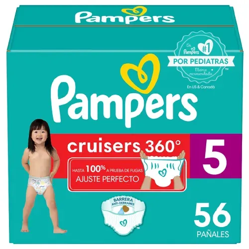 Pañales Pampers Cruisers 360 Talla 5 - 56 Uds