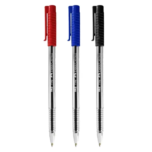 Boligrafo Faber Castell Fino 062 (Azul, Negro, Rojo) Blister 3 Unidades