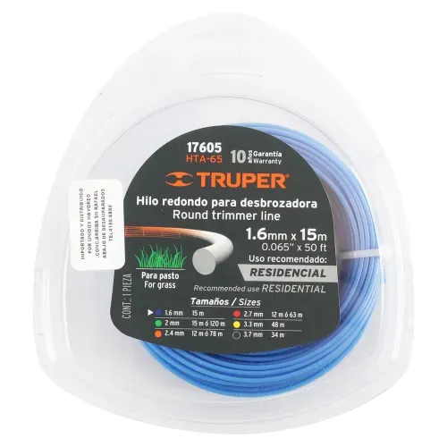 Cuerda Truper  Para Orilladora 15M 165Mm