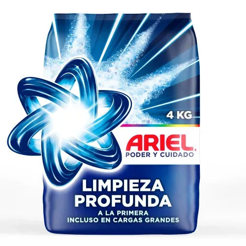 Detergente en Polvo Ariel Limpieza Profunda Polvo Ultra Fino - 4 kg