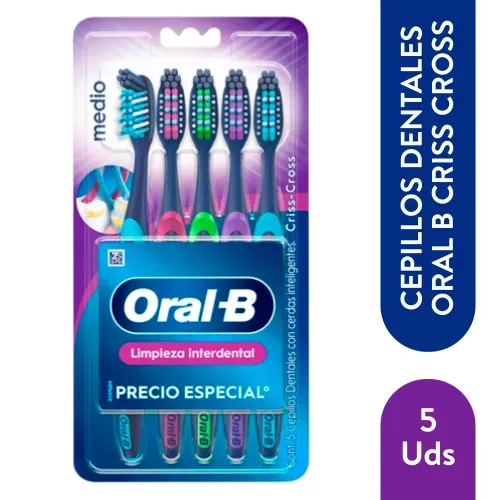 Cepillo dental Oral B limpieza interdental criss cross - 5 Uds