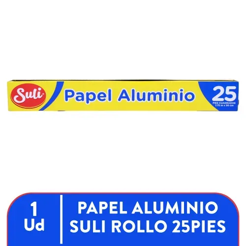 Papel Aluminio Suli Rollo - 25 Pies