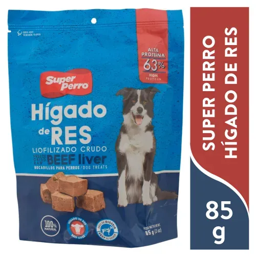 Bocadillos Super Perro sabor hígado y res liofilizado crudo - 85 g