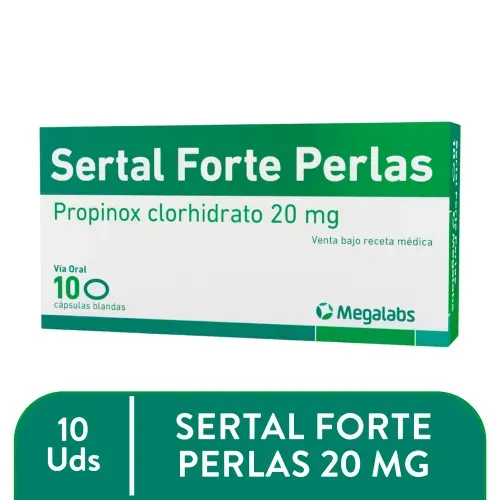 Sertal Forte Perlas 20 Mg, Precio indicado por unidad