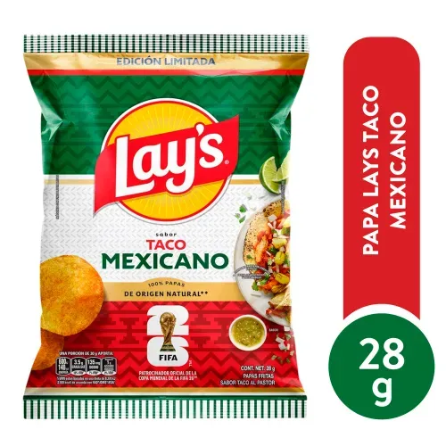 Papa Lays Taco Mexicano - 28 g