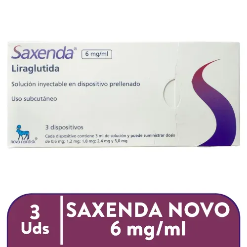 Saxenda Sol 6 Mgml Novo x 3 Jeringas