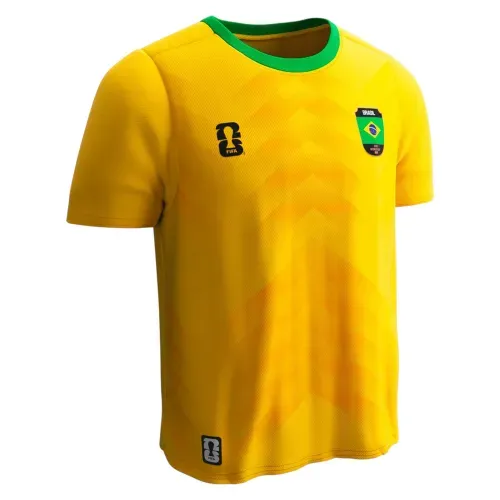 Camiseta deportiva FIFA Brasil manga corta para hombre - Talla S