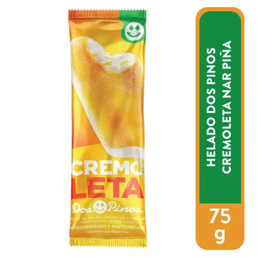 Paleta de helado Dos Pinos cremoleta naranja piña - 75 g