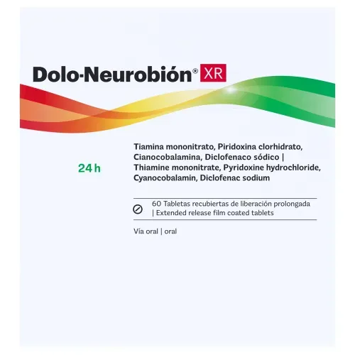 Tabletas Dolo-Neurobión XR Diclofenaco Liberación Prolongada - 60 Uds-Precio indicado por unidad