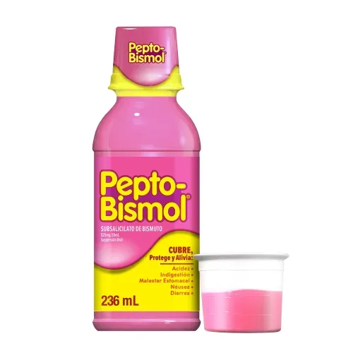 Suspensión Pepto-Bismol Sabor Original Alivio Malestar Estomacal - 236 ml